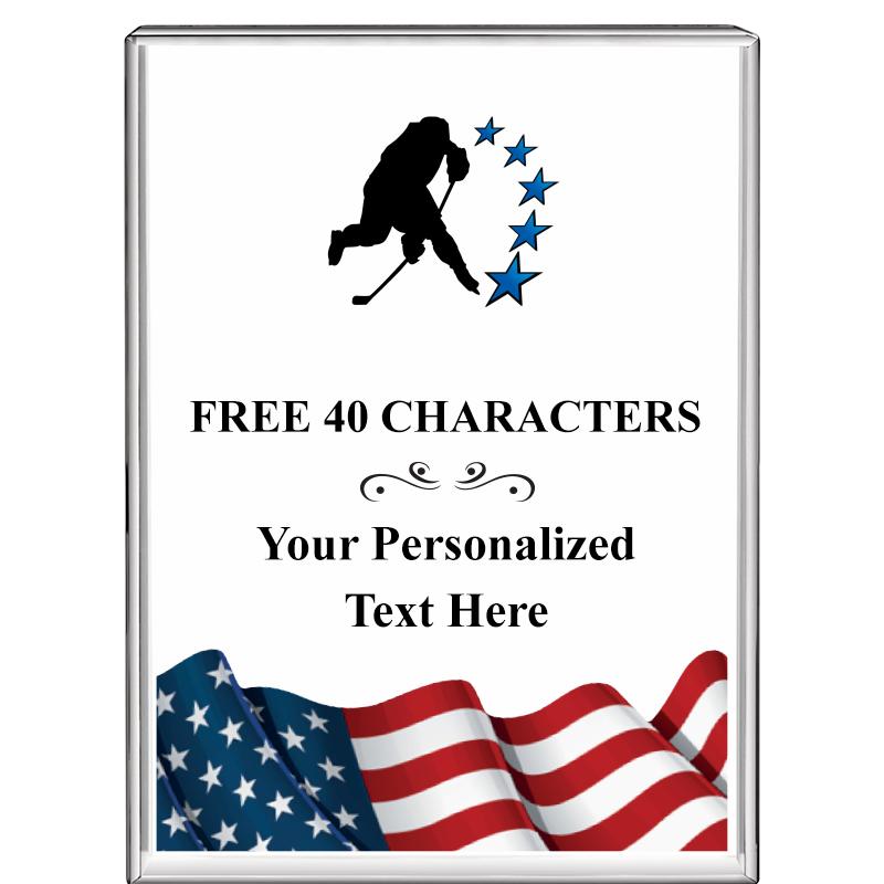 3"x4"FLAG VRTCL DISPLAY CRYSTL