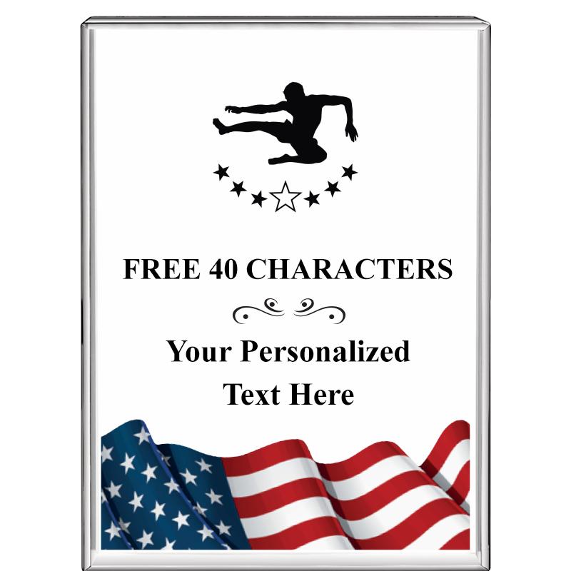 3"x4"FLAG VRTCL DISPLAY CRYSTL