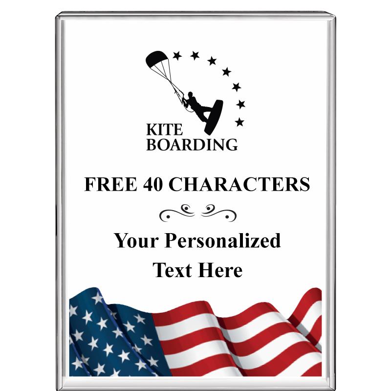 3"x4"FLAG VRTCL DISPLAY CRYSTL