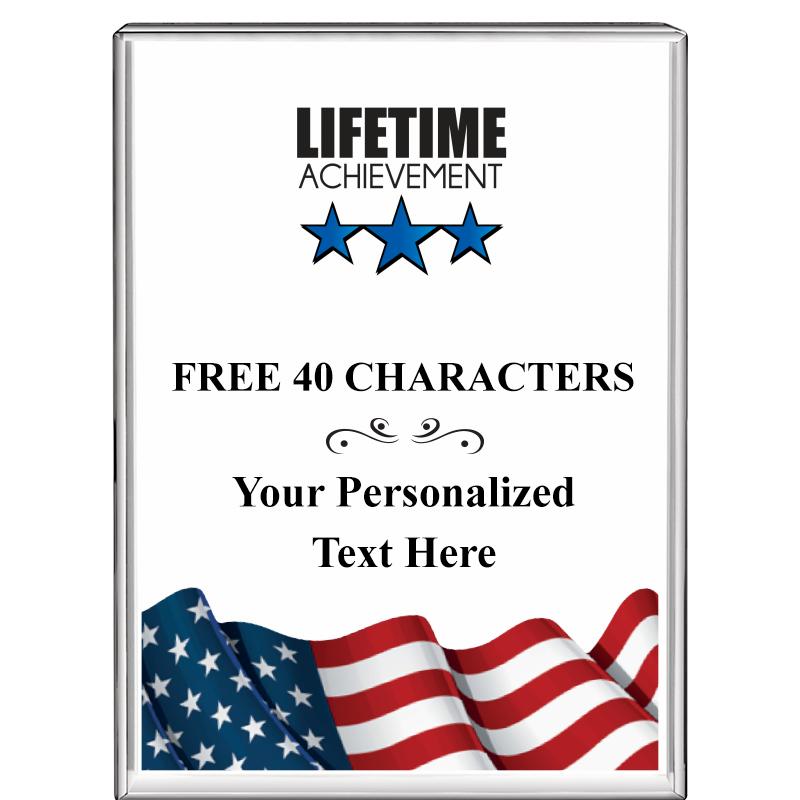 3"x4"FLAG VRTCL DISPLAY CRYSTL