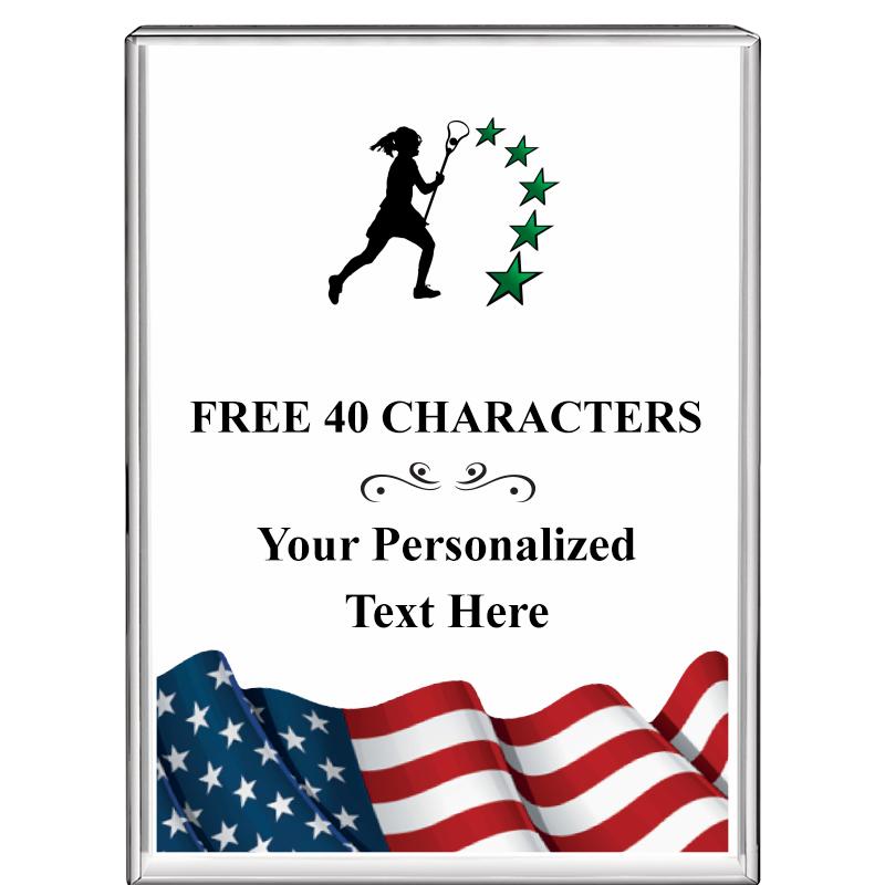 3"x4"FLAG VRTCL DISPLAY CRYSTL