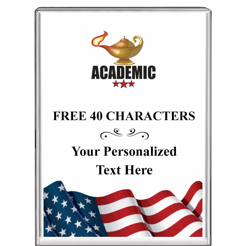 3"x4"FLAG VRTCL DISPLAY CRYSTL