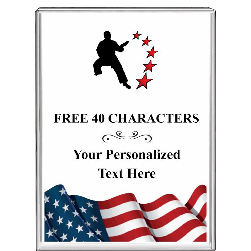 3"x4"FLAG VRTCL DISPLAY CRYSTL