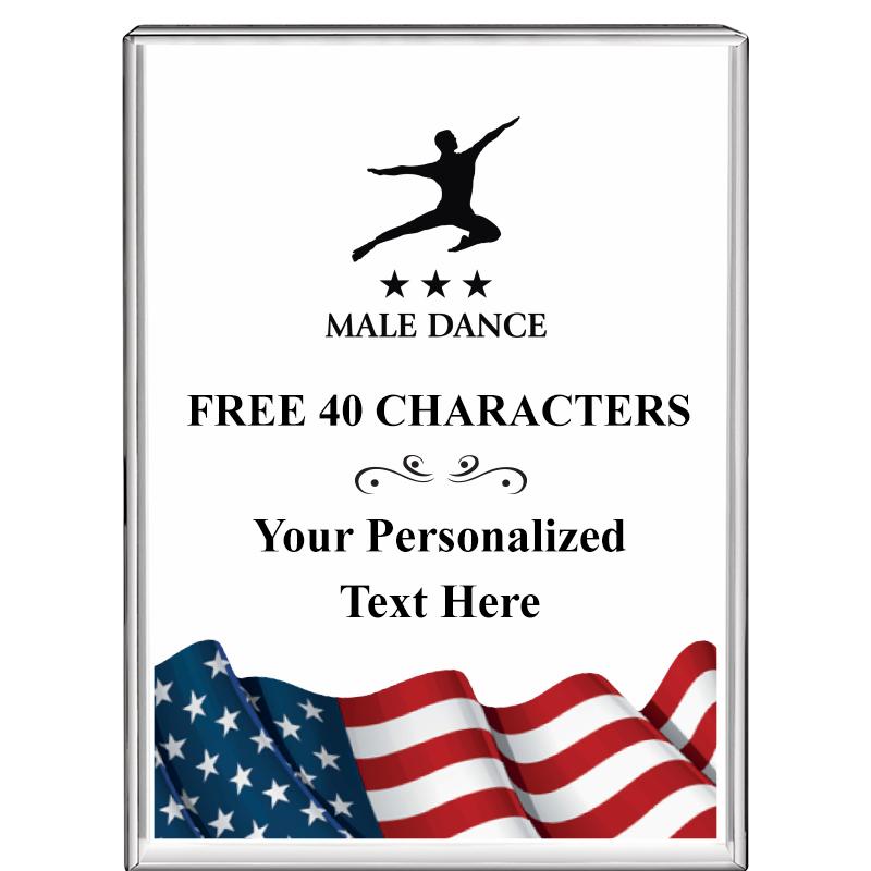 3"x4"FLAG VRTCL DISPLAY CRYSTL