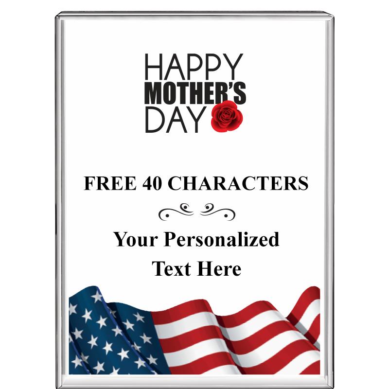 3"x4"FLAG VRTCL DISPLAY CRYSTL