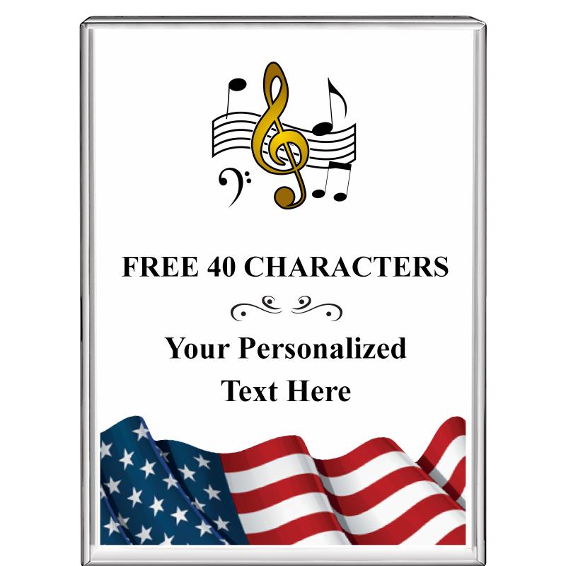 3"x4"FLAG VRTCL DISPLAY CRYSTL