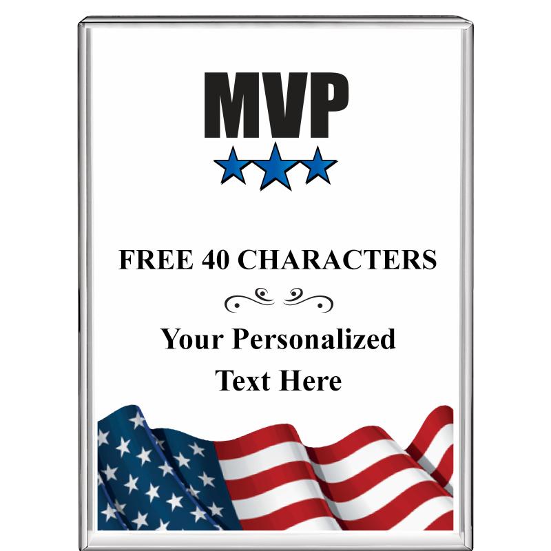 3"x4"FLAG VRTCL DISPLAY CRYSTL