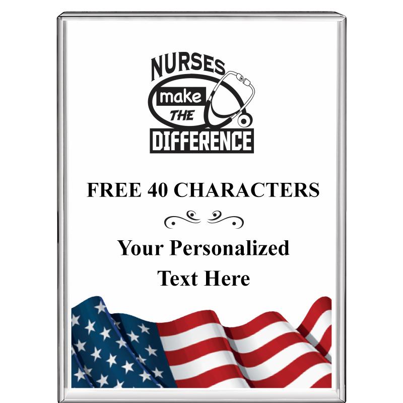 3"x4"FLAG VRTCL DISPLAY CRYSTL