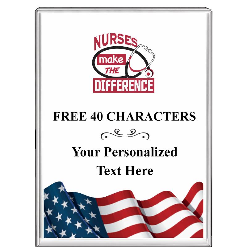 3"x4"FLAG VRTCL DISPLAY CRYSTL