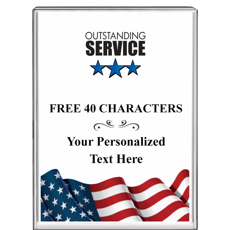 3"x4"FLAG VRTCL DISPLAY CRYSTL