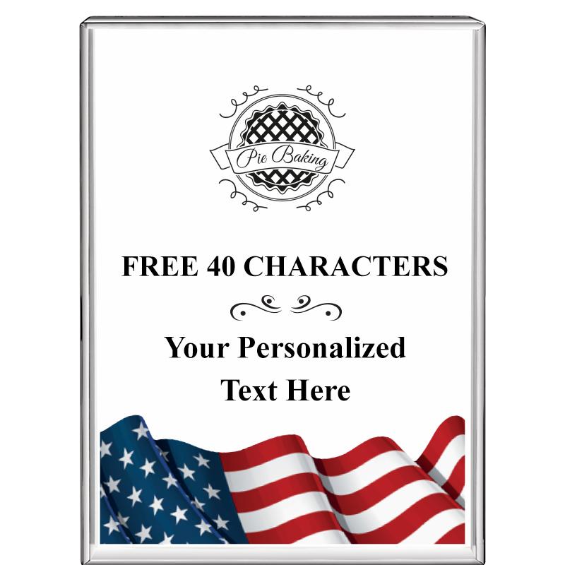 3"x4"FLAG VRTCL DISPLAY CRYSTL