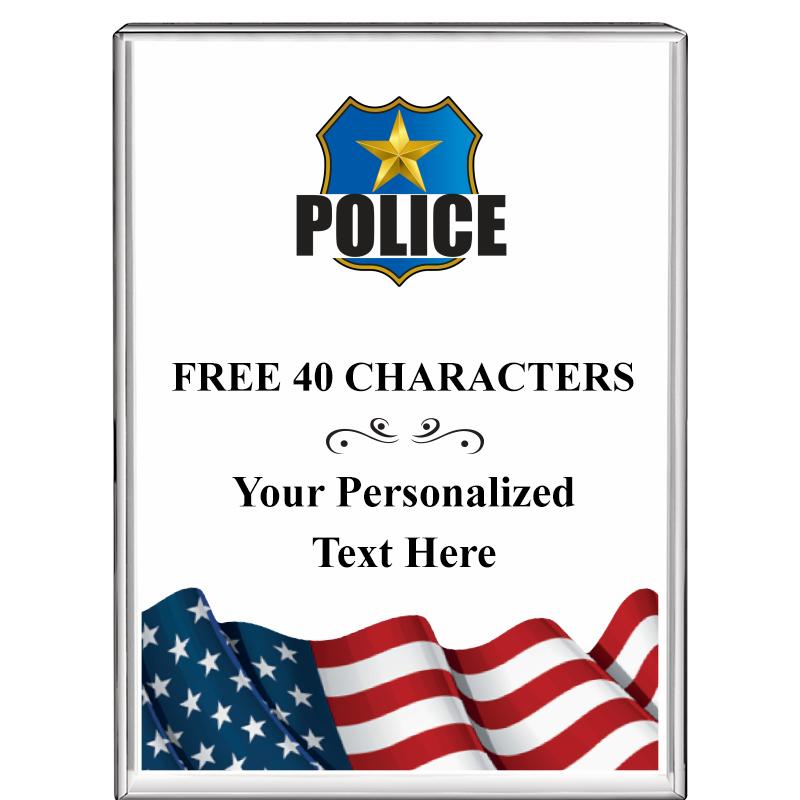 3"x4"FLAG VRTCL DISPLAY CRYSTL