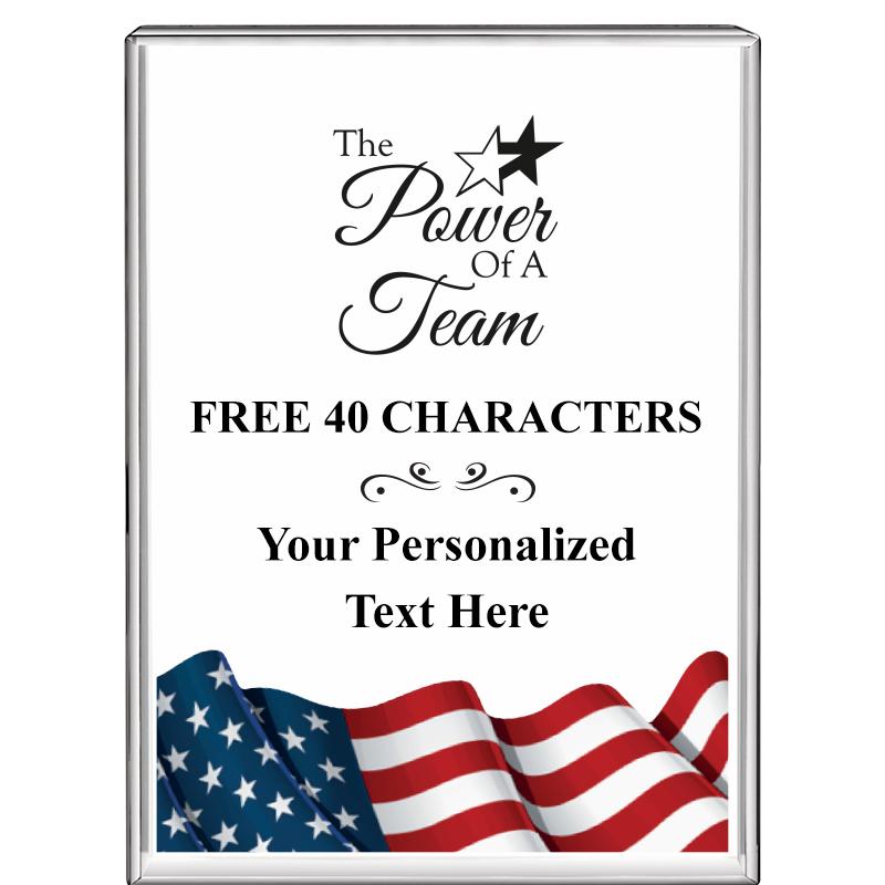 3"x4"FLAG VRTCL DISPLAY CRYSTL