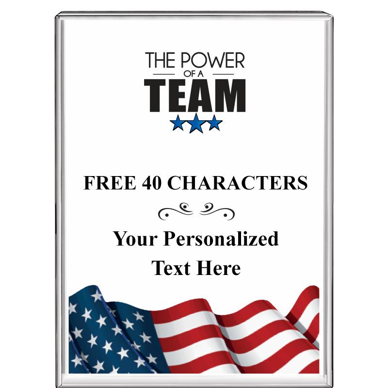 3"x4"FLAG VRTCL DISPLAY CRYSTL