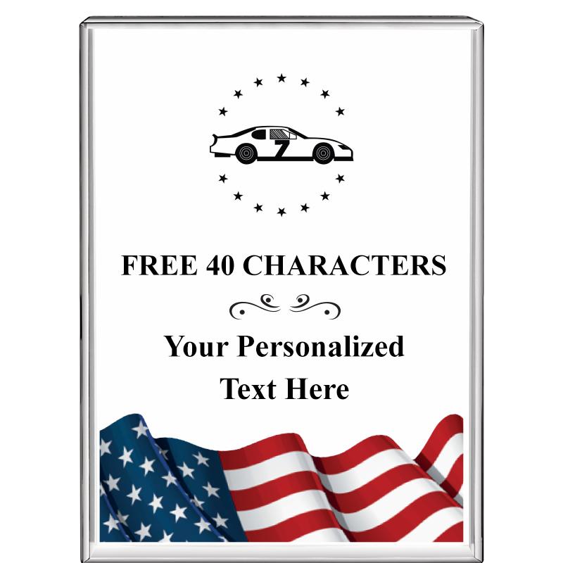 3"x4"FLAG VRTCL DISPLAY CRYSTL