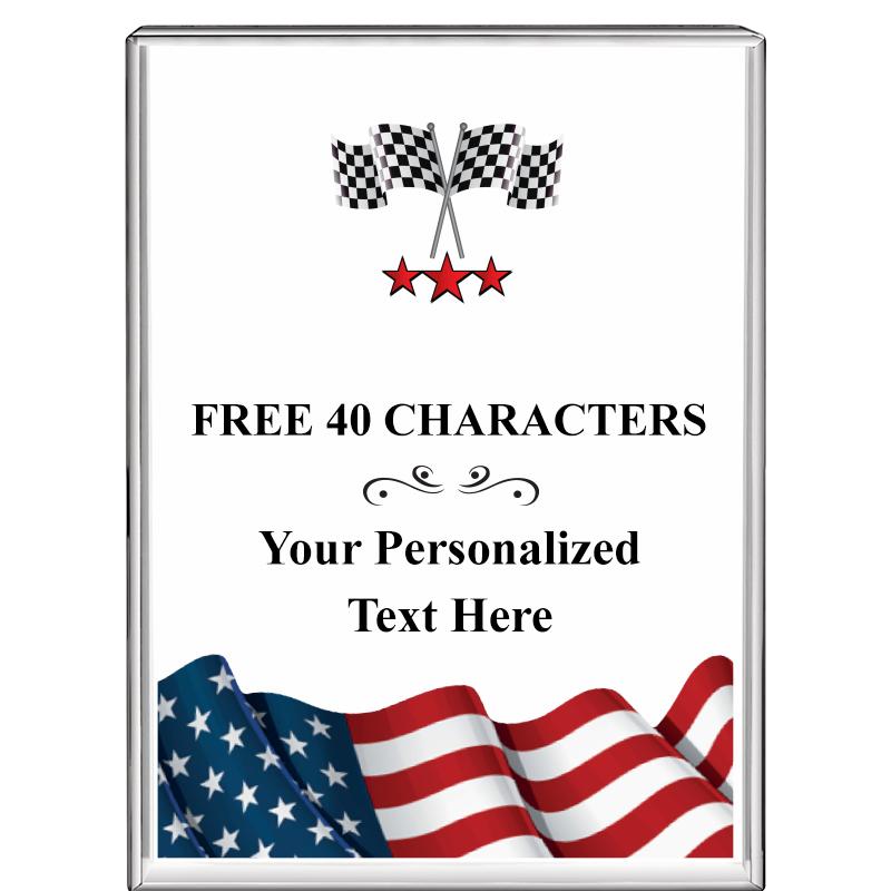 3"x4"FLAG VRTCL DISPLAY CRYSTL