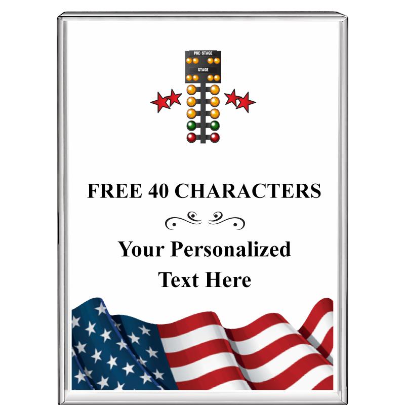 3"x4"FLAG VRTCL DISPLAY CRYSTL