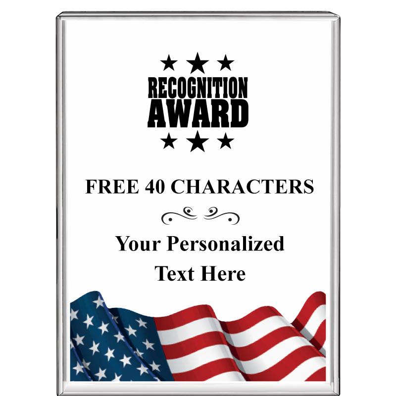 3"x4"FLAG VRTCL DISPLAY CRYSTL