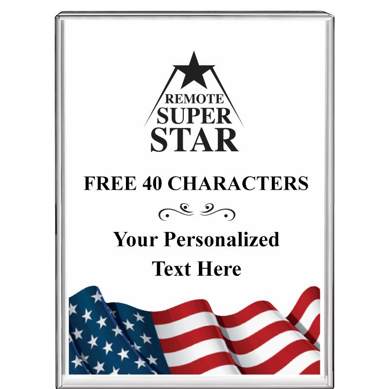 3"x4"FLAG VRTCL DISPLAY CRYSTL