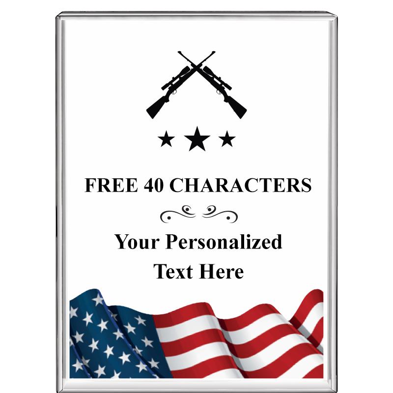 3"x4"FLAG VRTCL DISPLAY CRYSTL