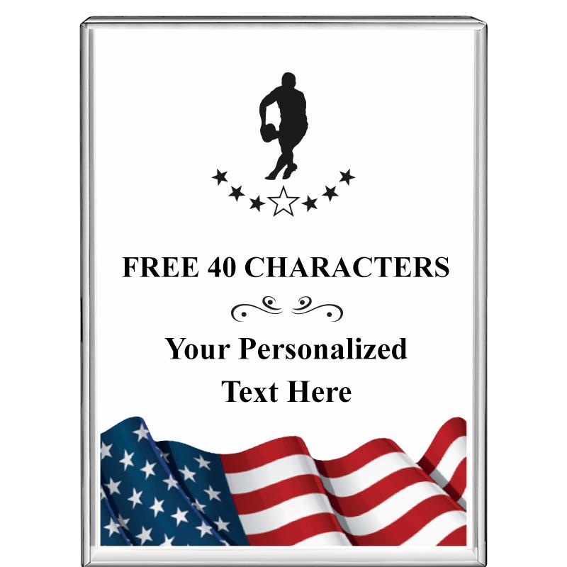 3"x4"FLAG VRTCL DISPLAY CRYSTL