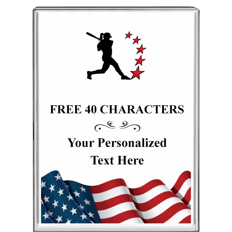 3"x4"FLAG VRTCL DISPLAY CRYSTL