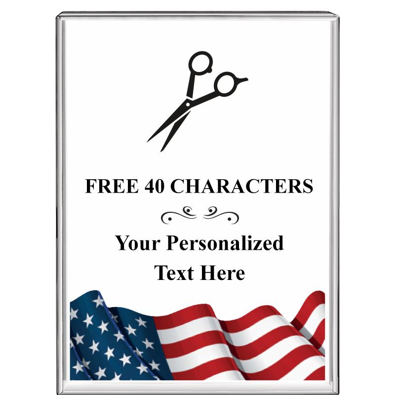 3"x4"FLAG VRTCL DISPLAY CRYSTL