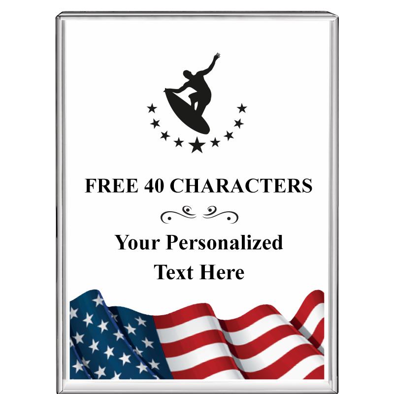 3"x4"FLAG VRTCL DISPLAY CRYSTL