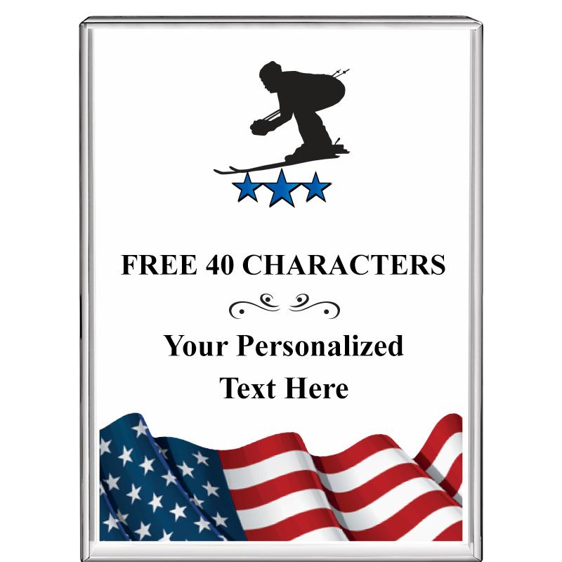 3"x4"FLAG VRTCL DISPLAY CRYSTL