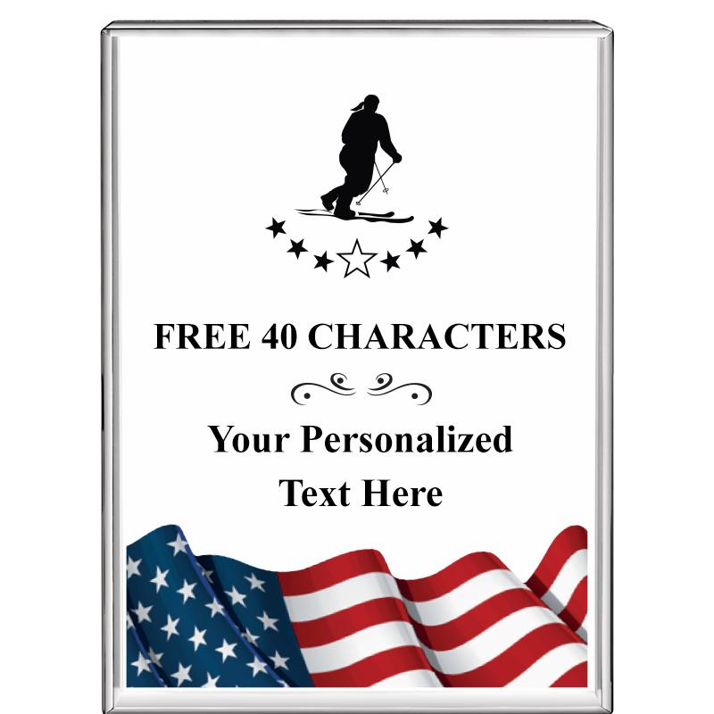 3"x4"FLAG VRTCL DISPLAY CRYSTL