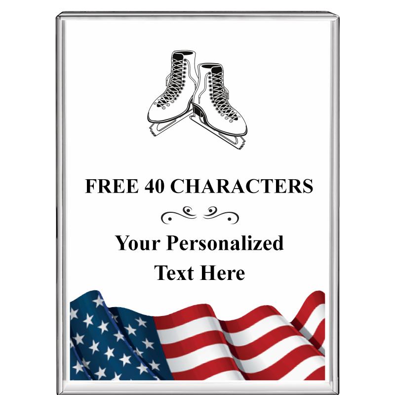 3"x4"FLAG VRTCL DISPLAY CRYSTL
