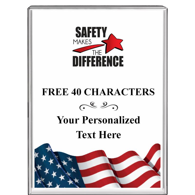 3"x4"FLAG VRTCL DISPLAY CRYSTL