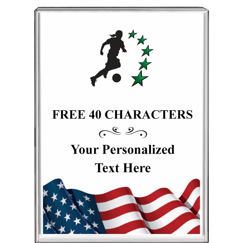 3"x4"FLAG VRTCL DISPLAY CRYSTL