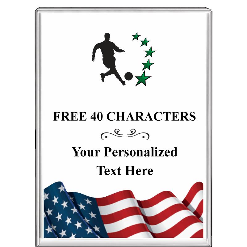 3"x4"FLAG VRTCL DISPLAY CRYSTL