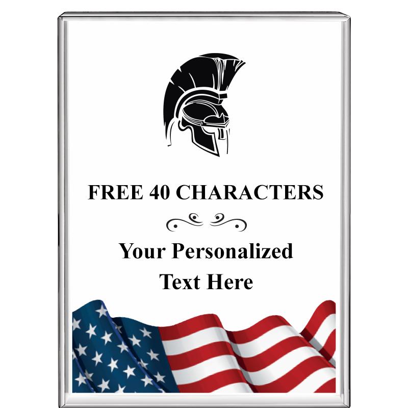 3"x4"FLAG VRTCL DISPLAY CRYSTL