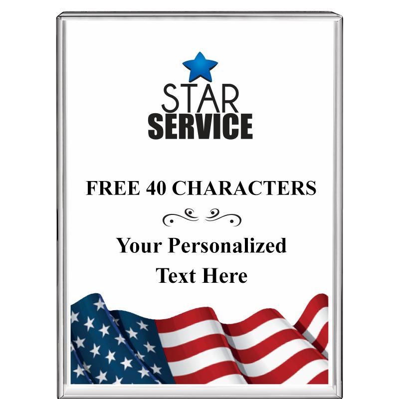 3"x4"FLAG VRTCL DISPLAY CRYSTL