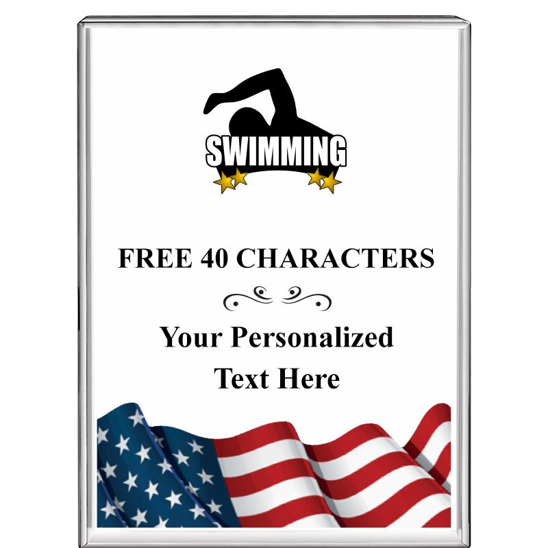 3"x4"FLAG VRTCL DISPLAY CRYSTL