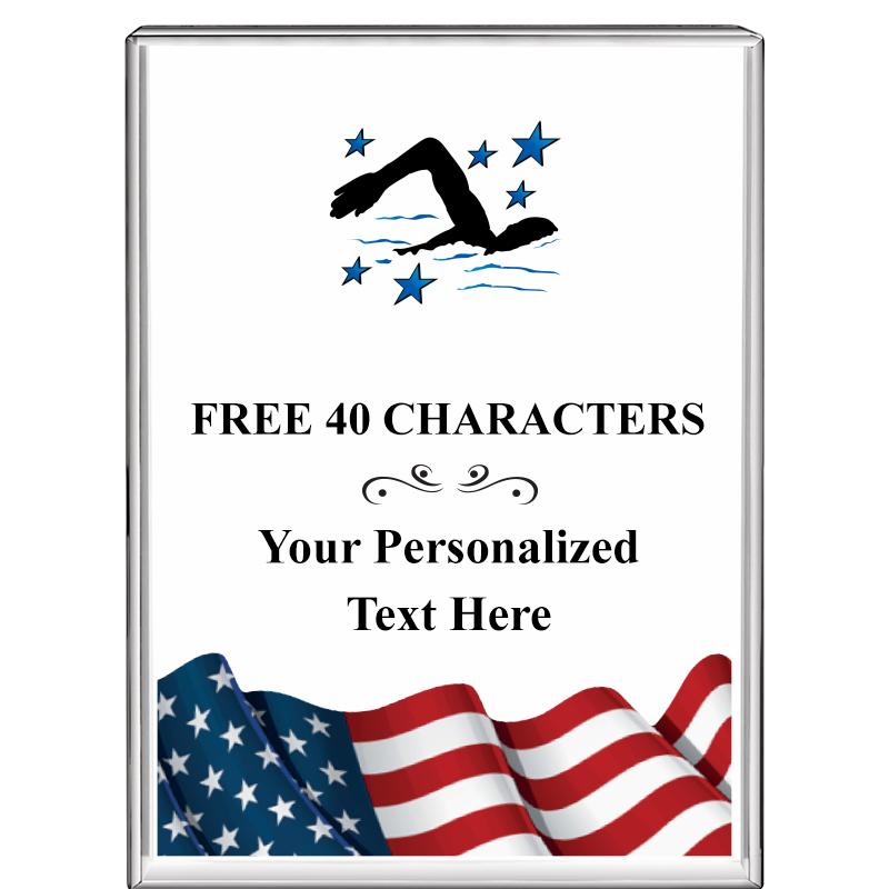 3"x4"FLAG VRTCL DISPLAY CRYSTL