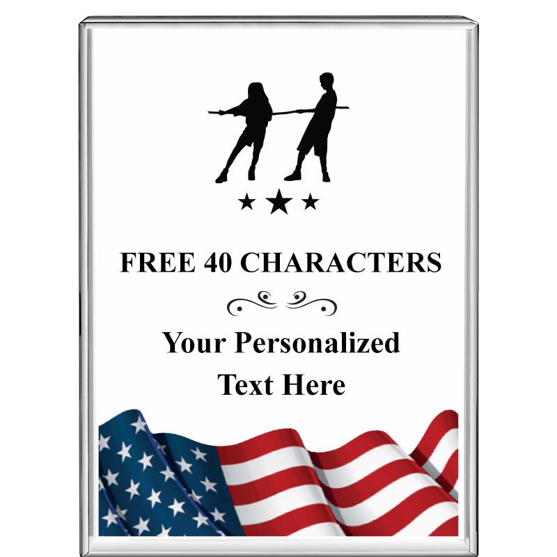 3"x4"FLAG VRTCL DISPLAY CRYSTL