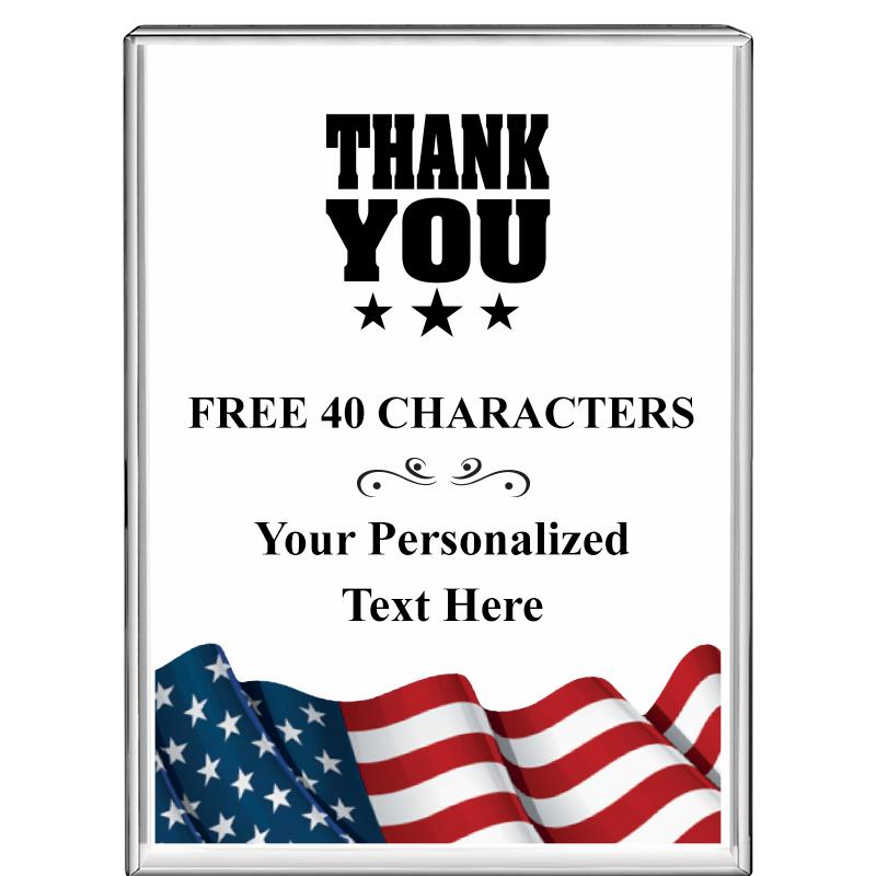 3"x4"FLAG VRTCL DISPLAY CRYSTL