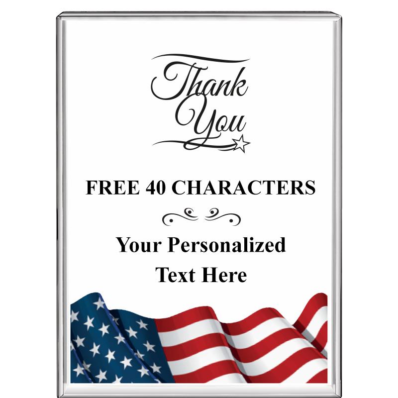 3"x4"FLAG VRTCL DISPLAY CRYSTL