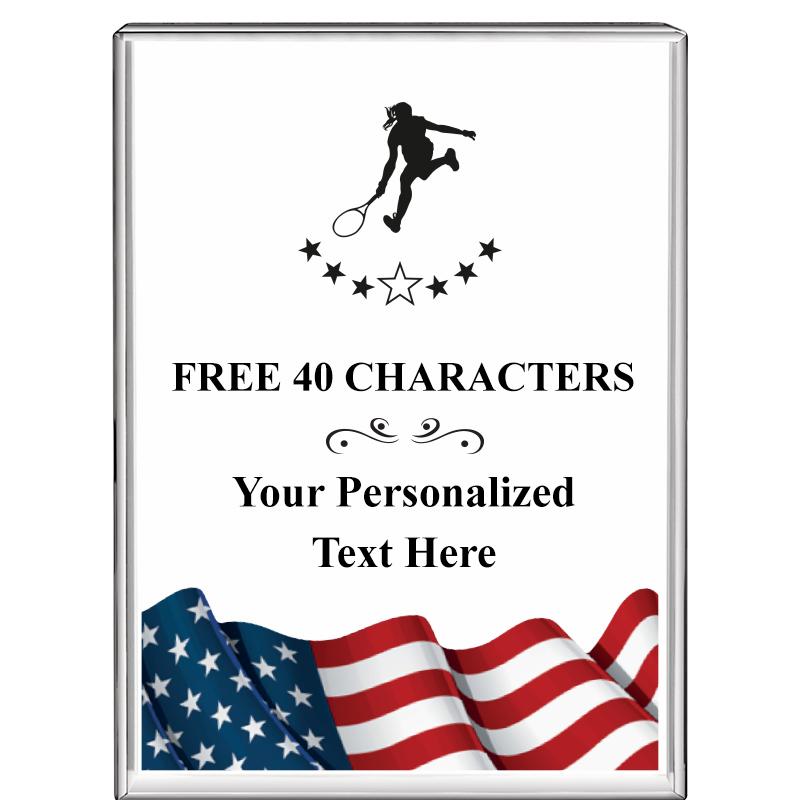 3"x4"FLAG VRTCL DISPLAY CRYSTL