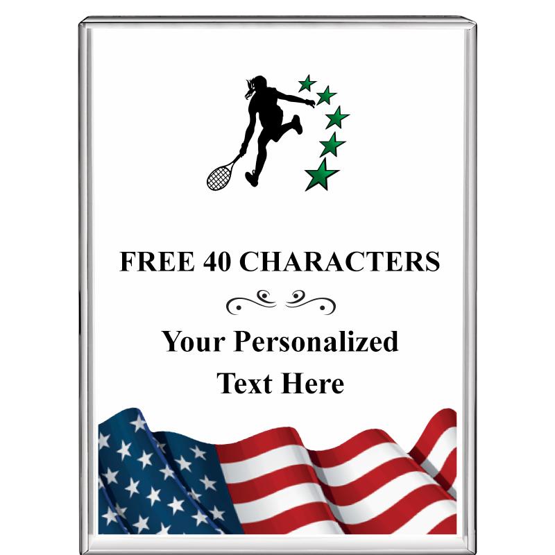 3"x4"FLAG VRTCL DISPLAY CRYSTL