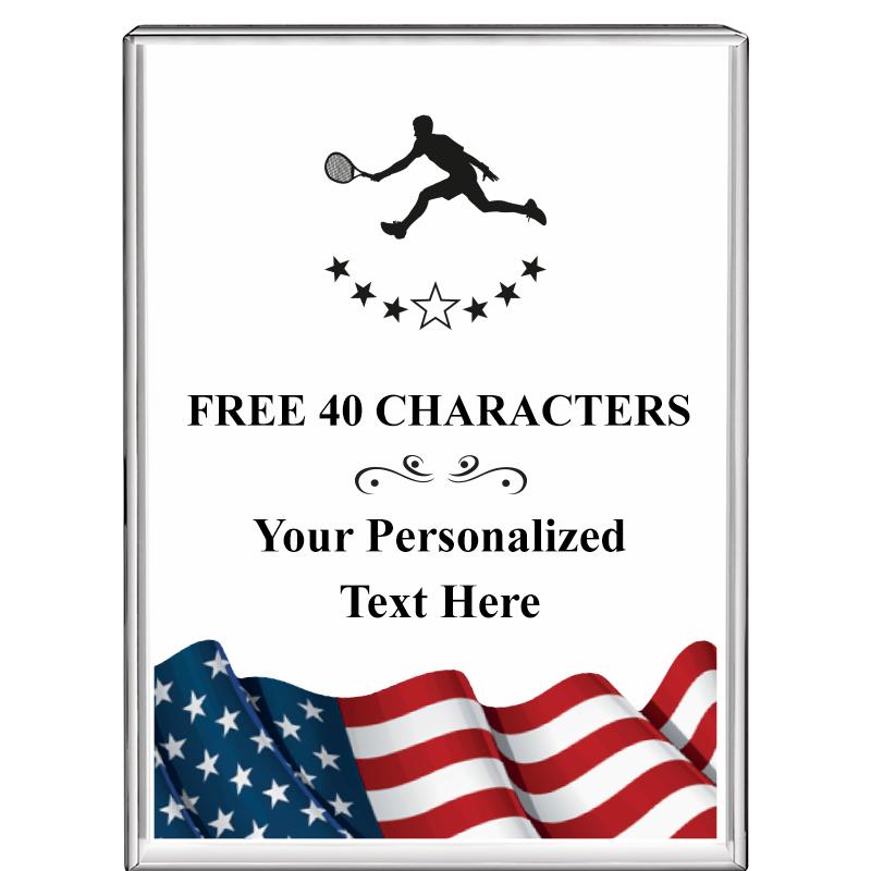 3"x4"FLAG VRTCL DISPLAY CRYSTL