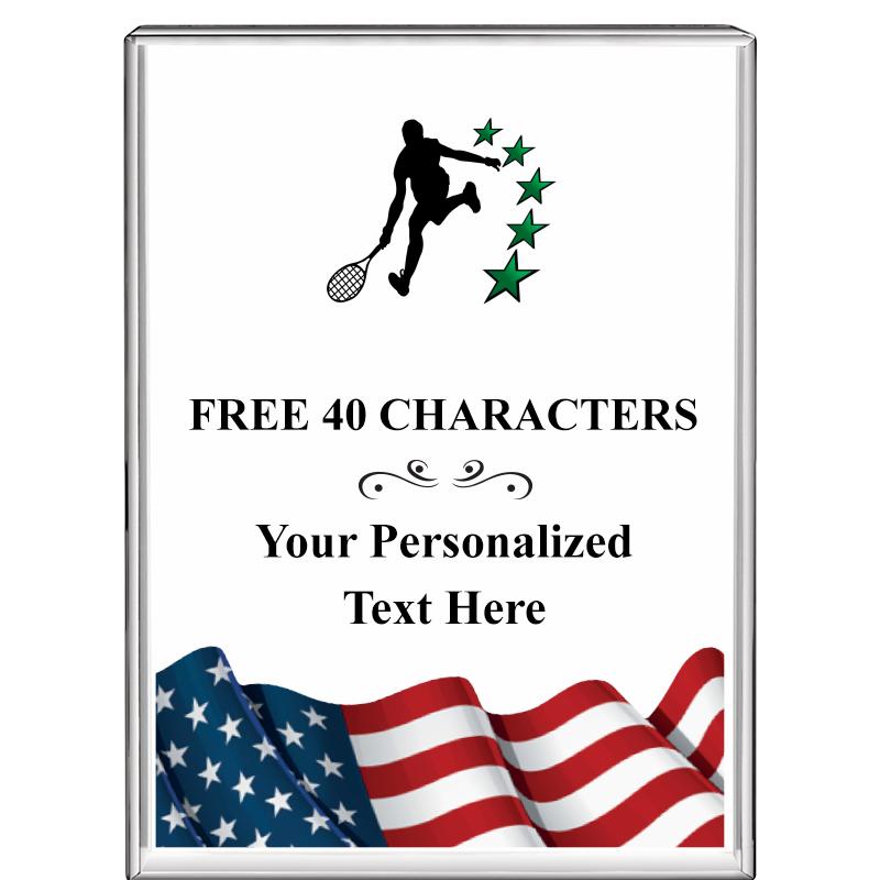 3"x4"FLAG VRTCL DISPLAY CRYSTL