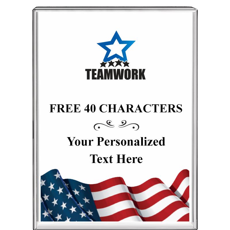 3"x4"FLAG VRTCL DISPLAY CRYSTL