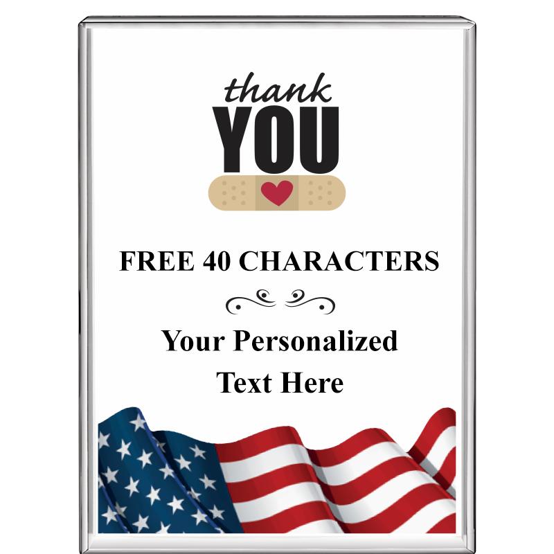 3"x4"FLAG VRTCL DISPLAY CRYSTL