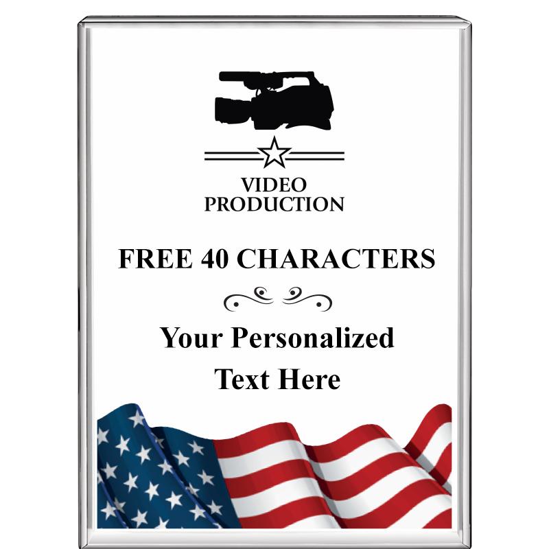 3"x4"FLAG VRTCL DISPLAY CRYSTL