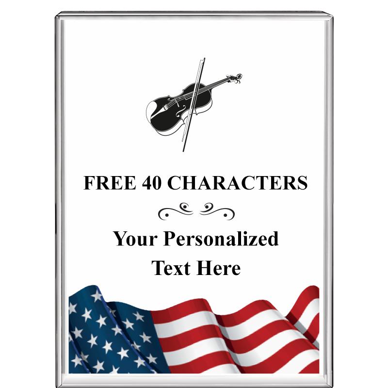 3"x4"FLAG VRTCL DISPLAY CRYSTL