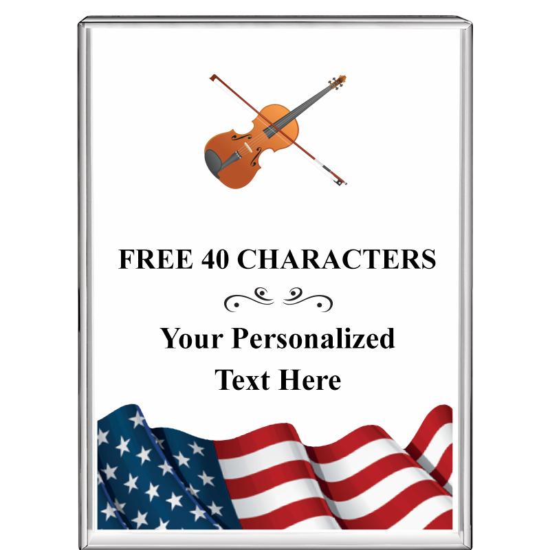 3"x4"FLAG VRTCL DISPLAY CRYSTL